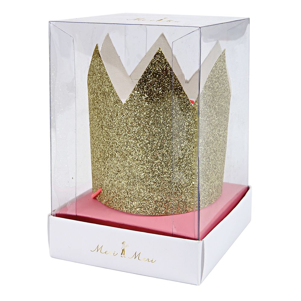 Meri Meri - Mini Glittered Crowns - Gold