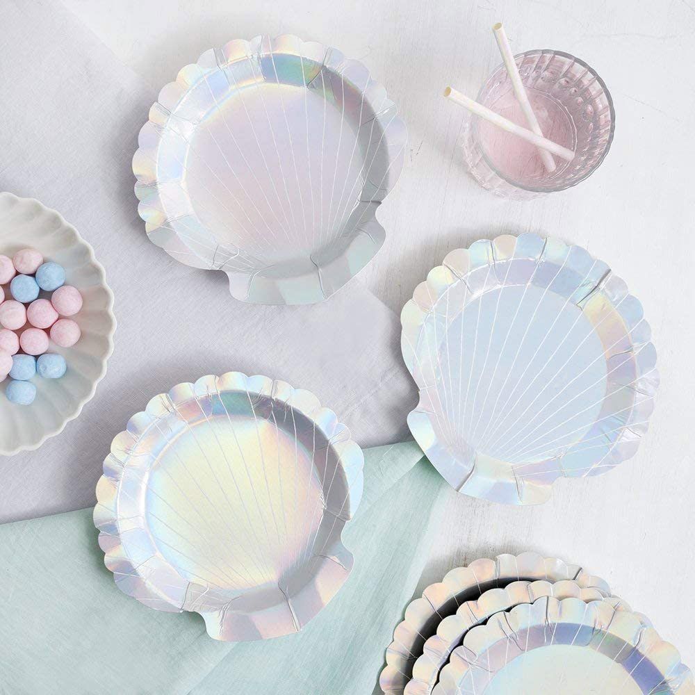 Meri Meri - Shell Plates - 8Pcs - Small