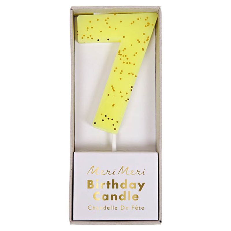 Meri Meri - Number 7 Candle - Yellow