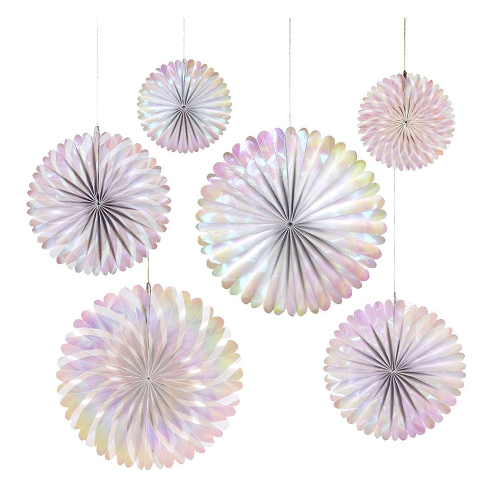 Meri Meri - Iridescent Pinwheels Pack Of 6