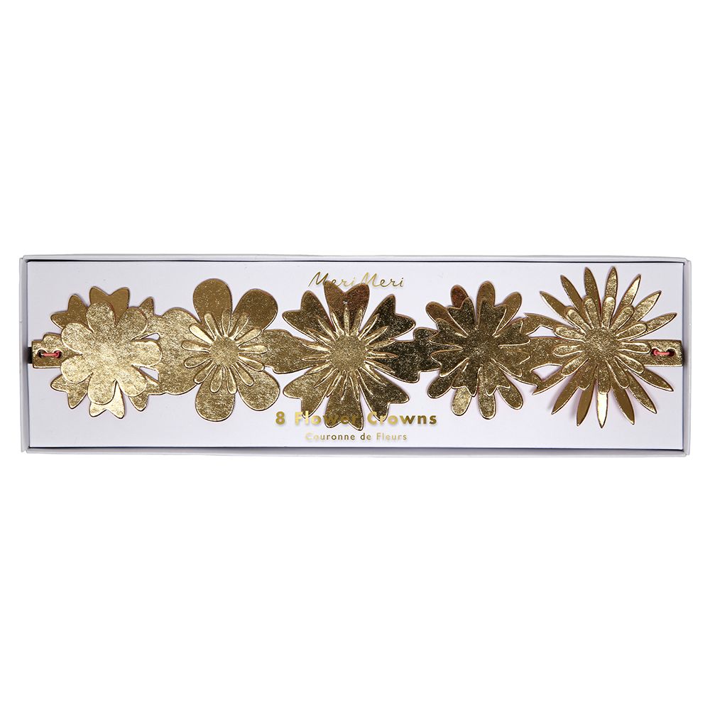 Meri Meri - Flower Party Crowns - Gold