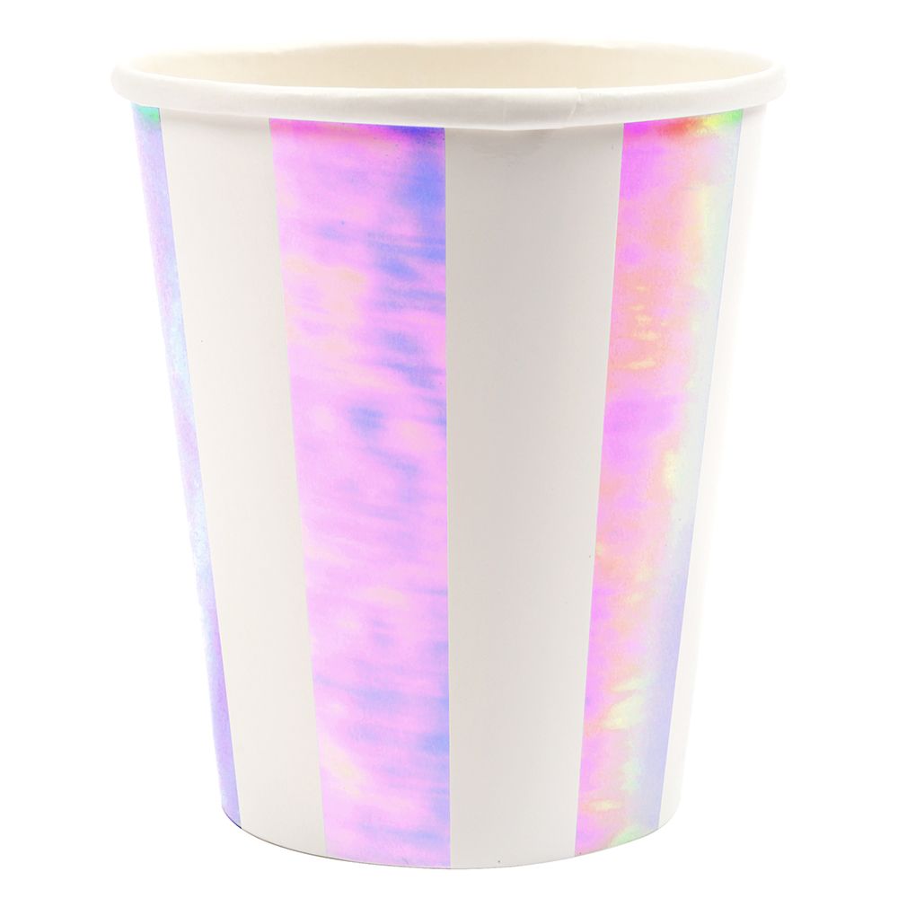 Meri Meri - Iridescent Striped Cups 8pcs