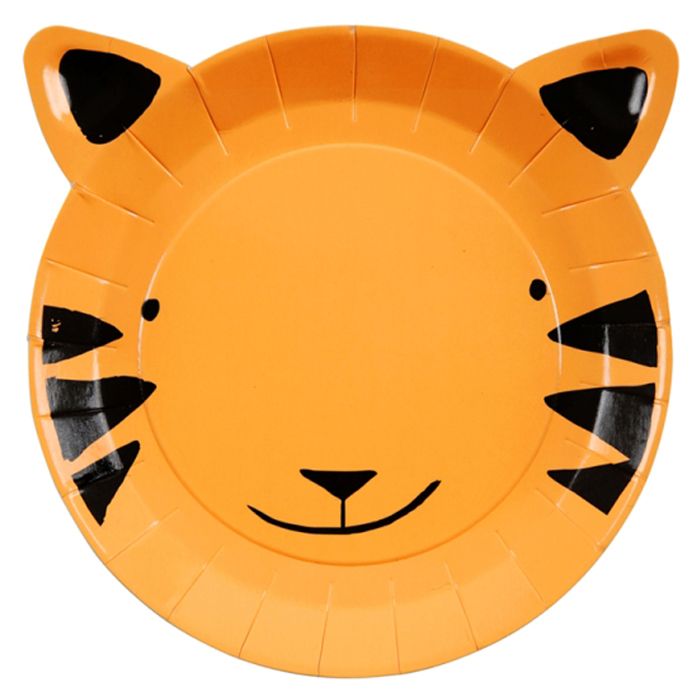 Meri Meri - Go Wild Small Tiger Plate - Pack of 12