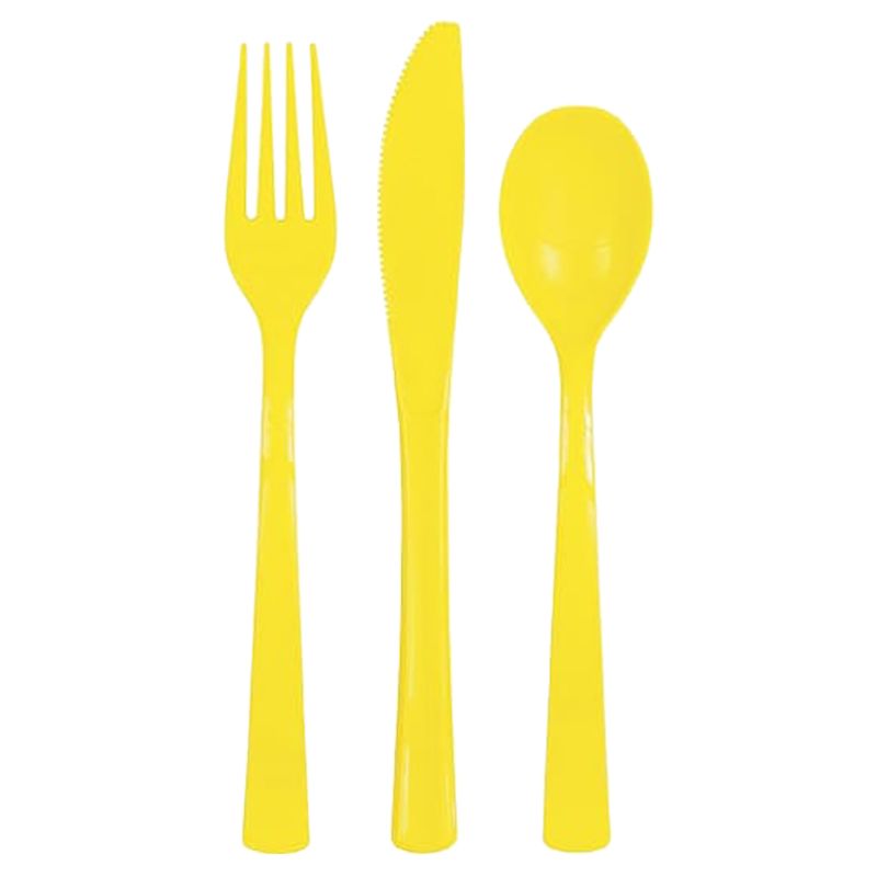 Unique - Cutlery Set - 18pcs - Neon Yellow