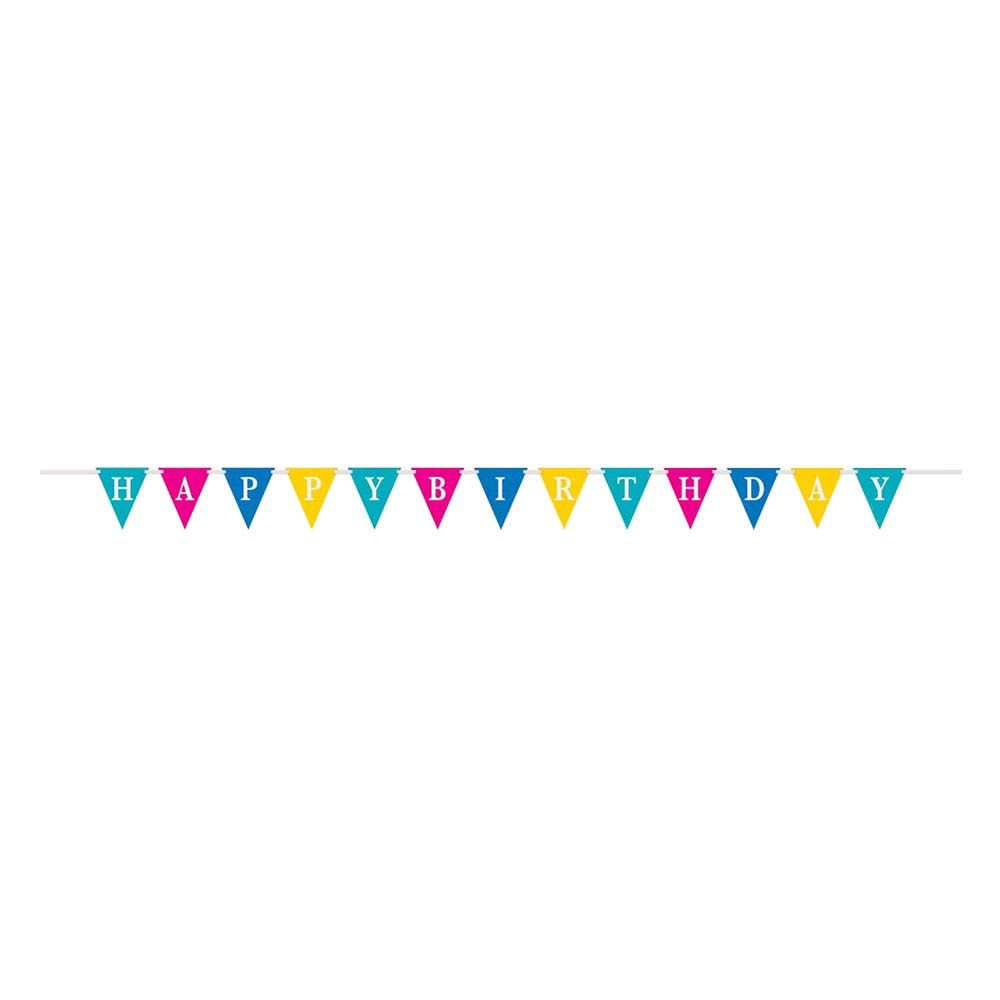 Unique - Bright Happy Birthday Bunting Flags