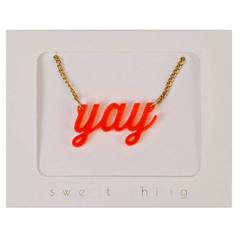 Meri Meri - Orange Yay Necklace