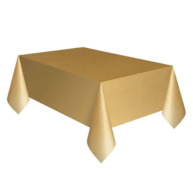 Unique - Plastic Table Cover - Gold