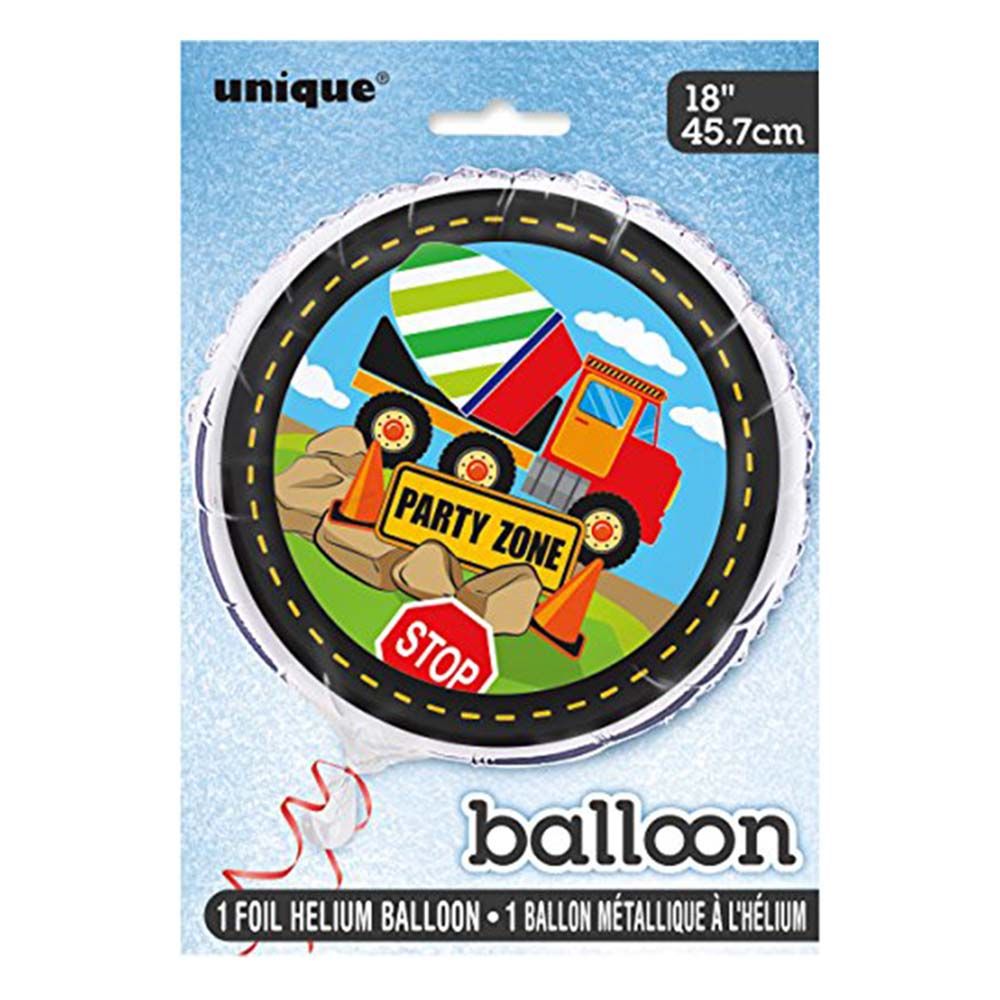 Unique - Construction Party Foil Balloon