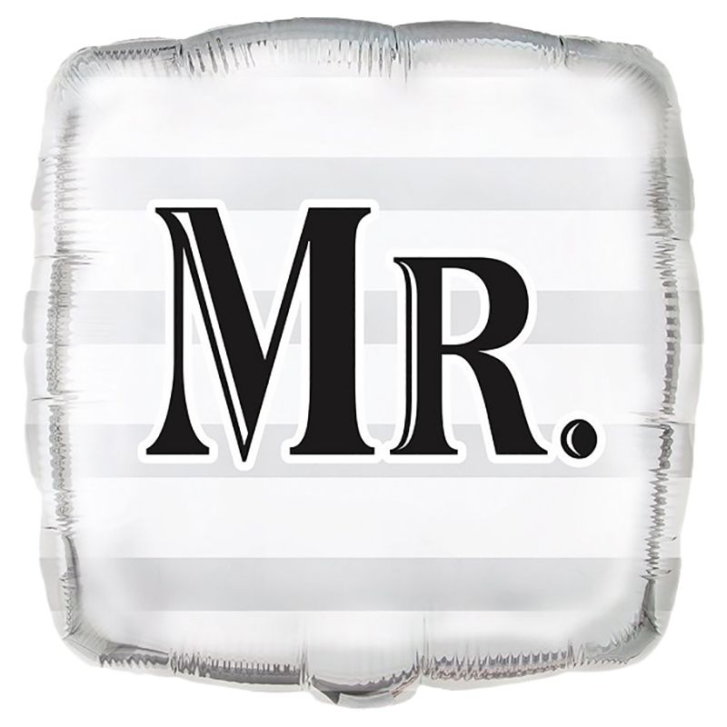 Unique - Silver "Mr." Wedding Foil Balloon