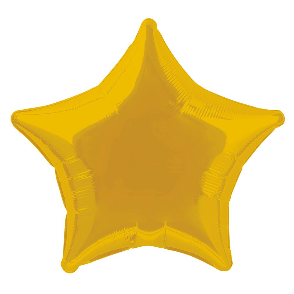 Unique - Uninflated Star Foil Balloon - Gold