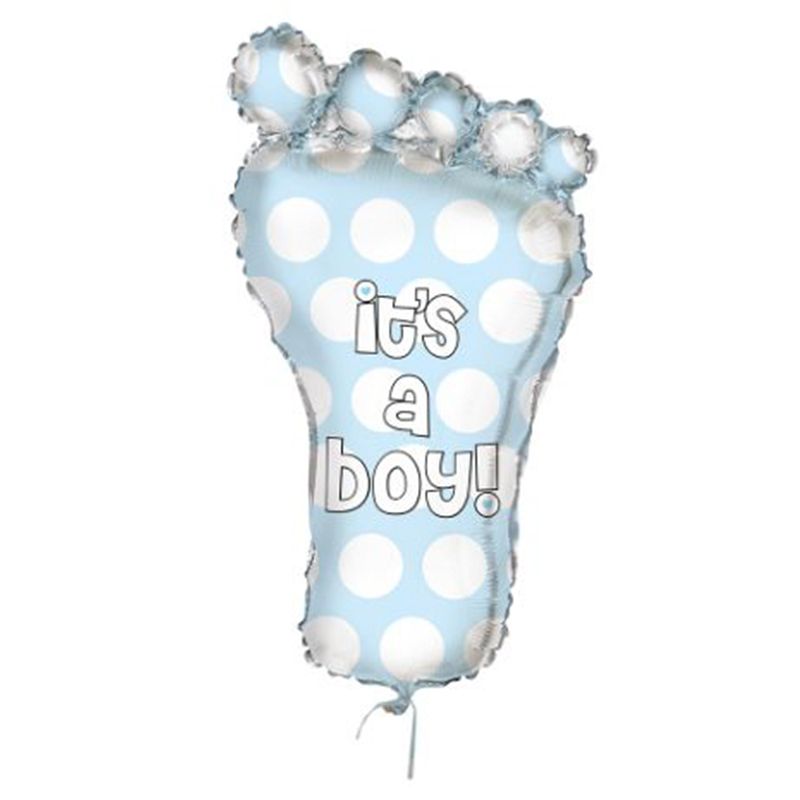 Unique - It's A Boy Footprint Giant Foil Balloon 31" - Blue