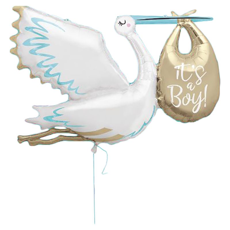 Unique - Stork "It's A Boy" Giant 62" Foil Balloon