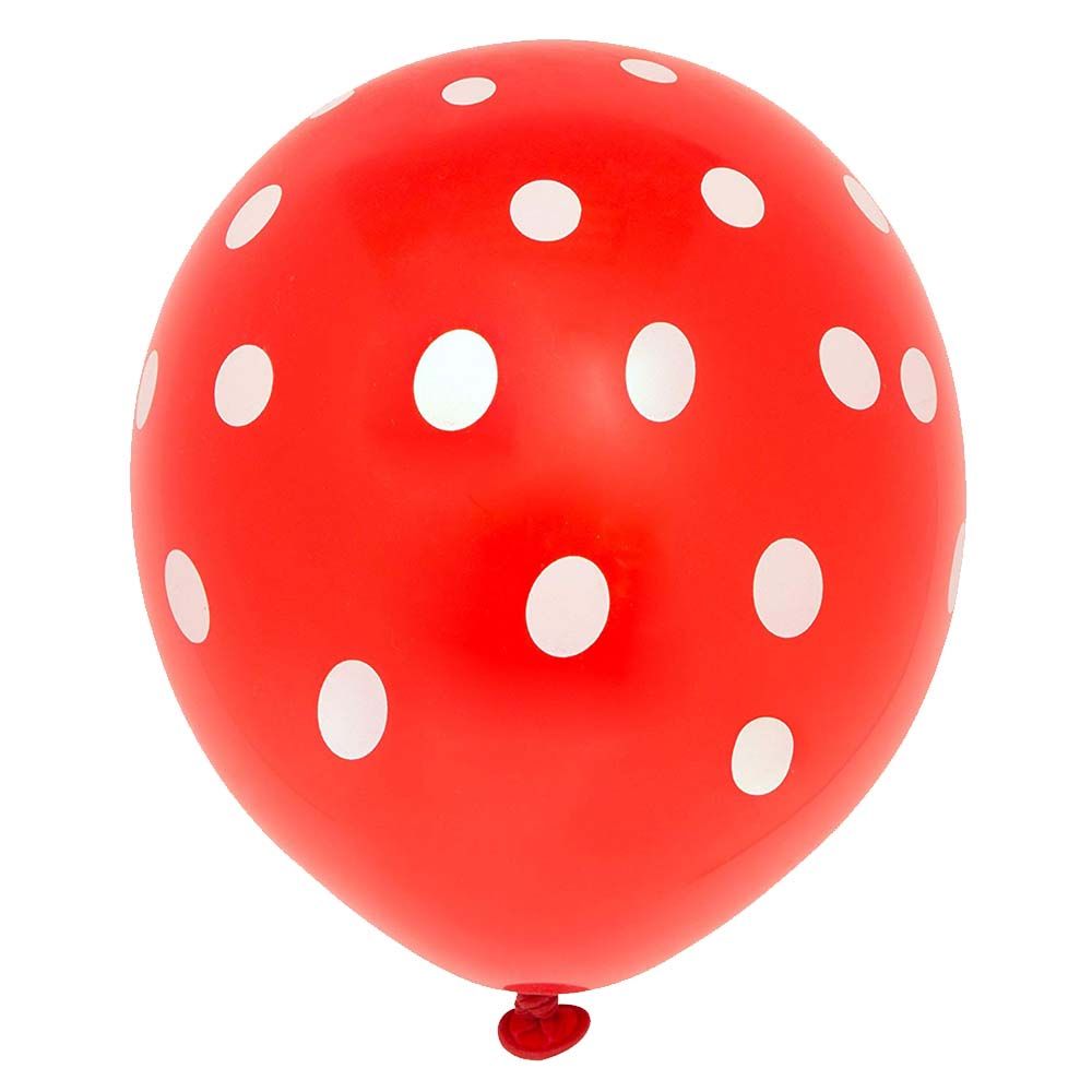 Unique - Polka Dots Balloons - Red