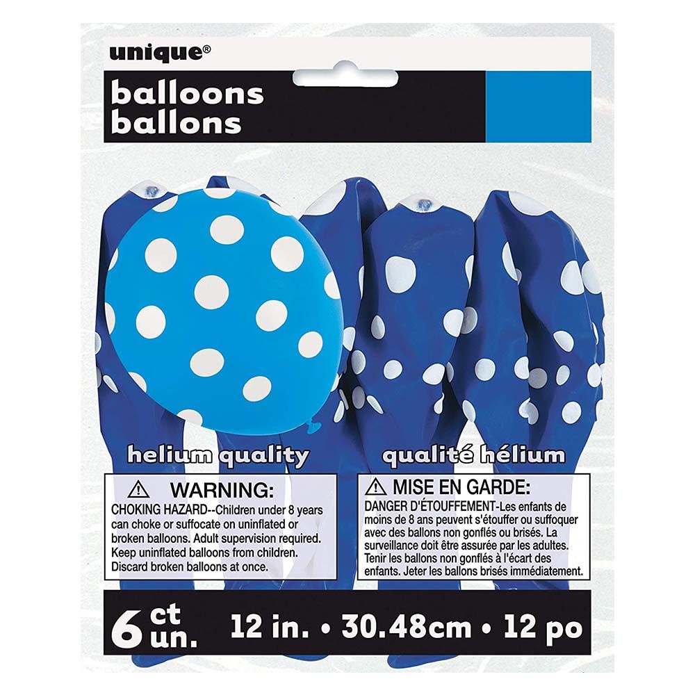 Unique - Polka Dots Balloons - Blue