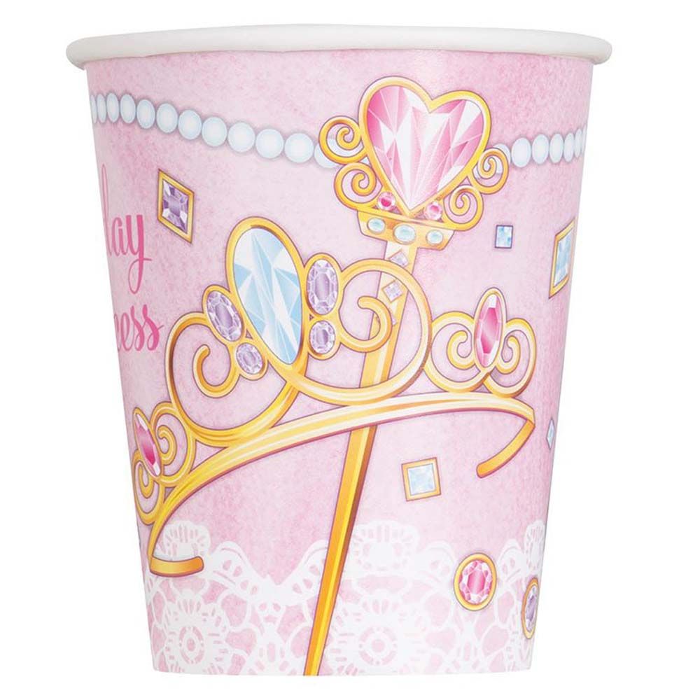 Unique - Princess Cups Pack of 8 - Pink