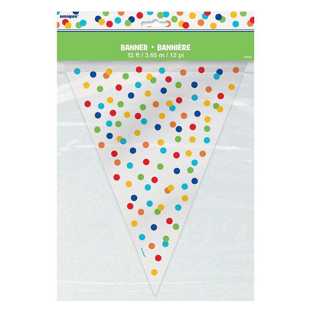 Unique - Rainbow Polka Dot Bunting