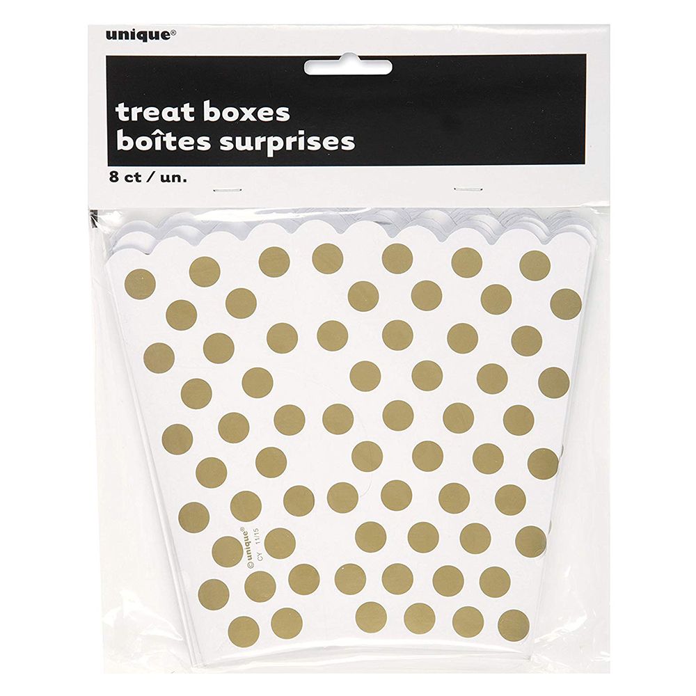 Unique - Polka Dot Treat Holder - Gold & White