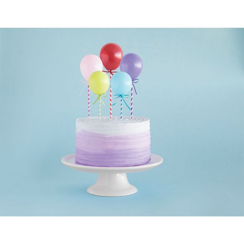 Unique - Mini Balloon Stick Cake Toppers, 5pc