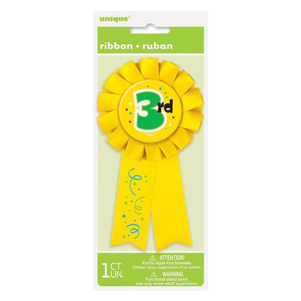 Unique - 3rd Award Ribbon - Yellow