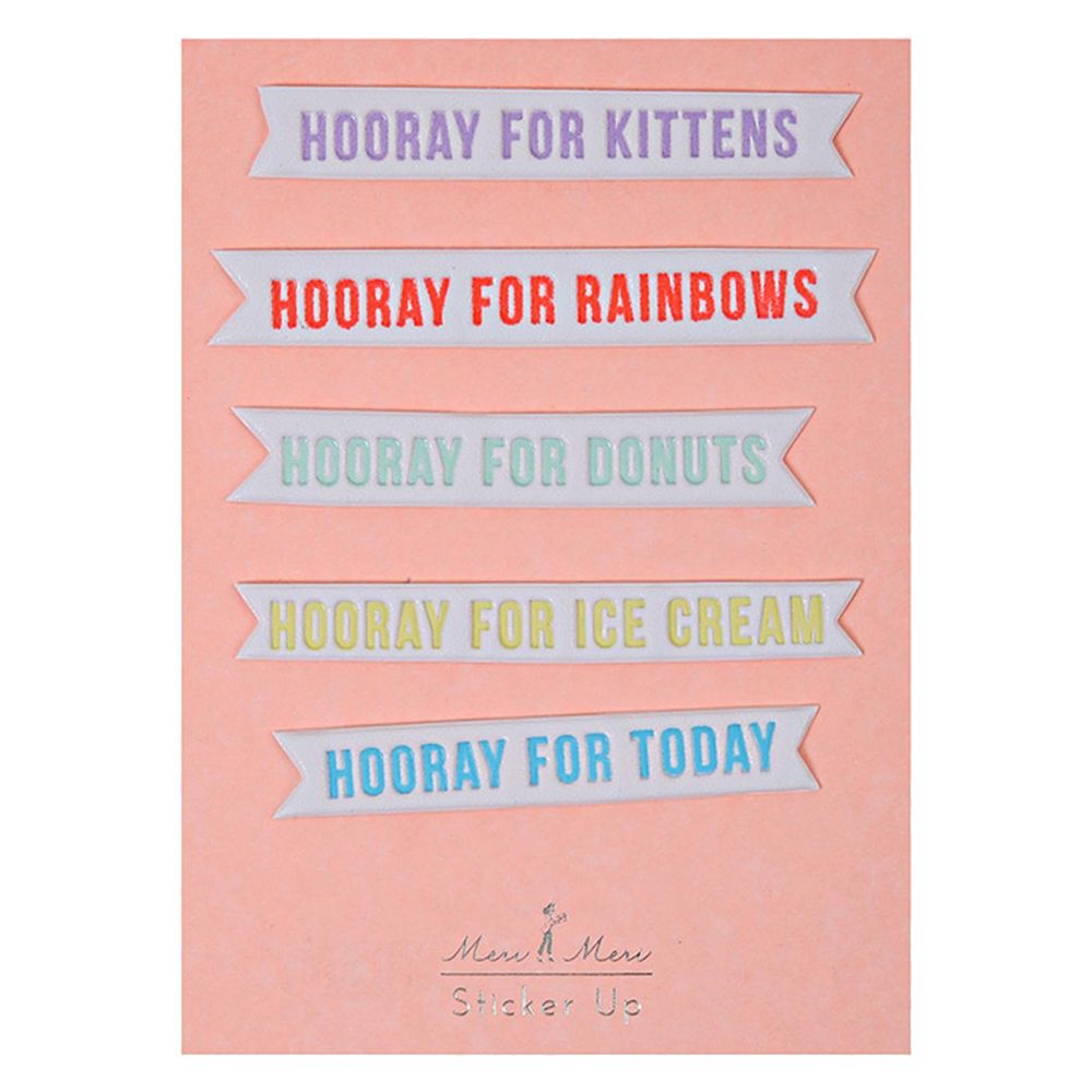 Meri Meri - Hooray Phrases Stickers