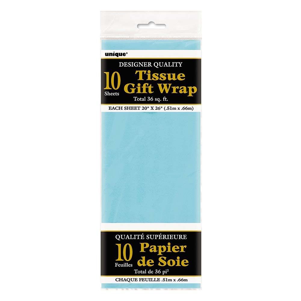 Unique - Tissue Sheets Pack of 10 - Baby Blue