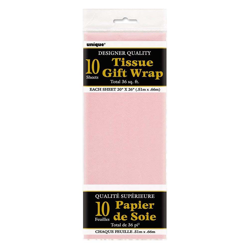 Unique - Tissue Sheets Pack of 10 - Pastel Pink