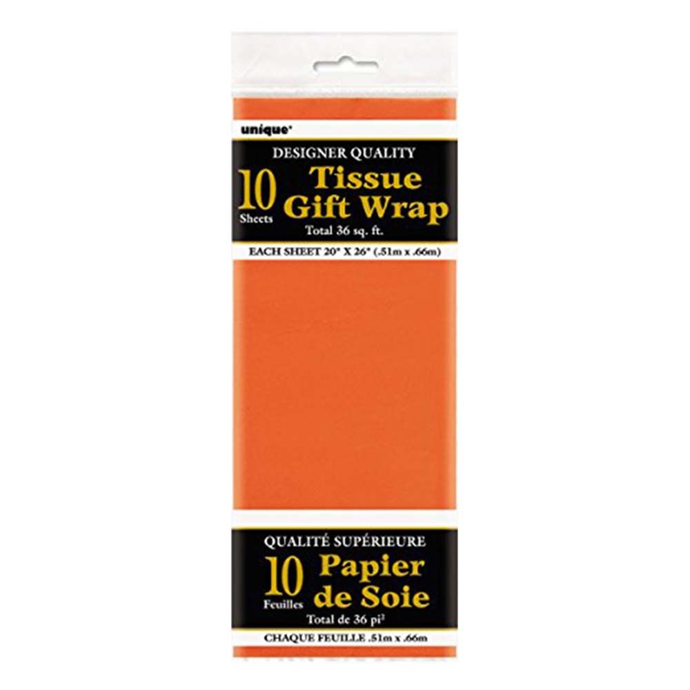 Unique - Tissue Sheets Pack of 10 - Orange