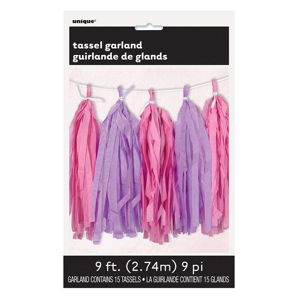 Unique - Tassel Garland - Pink & Purple