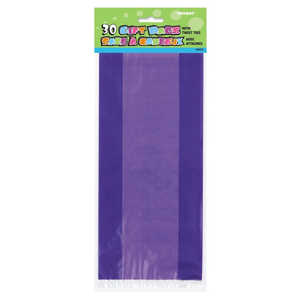 Unique - Cello Bags Pack of 30 - Purple