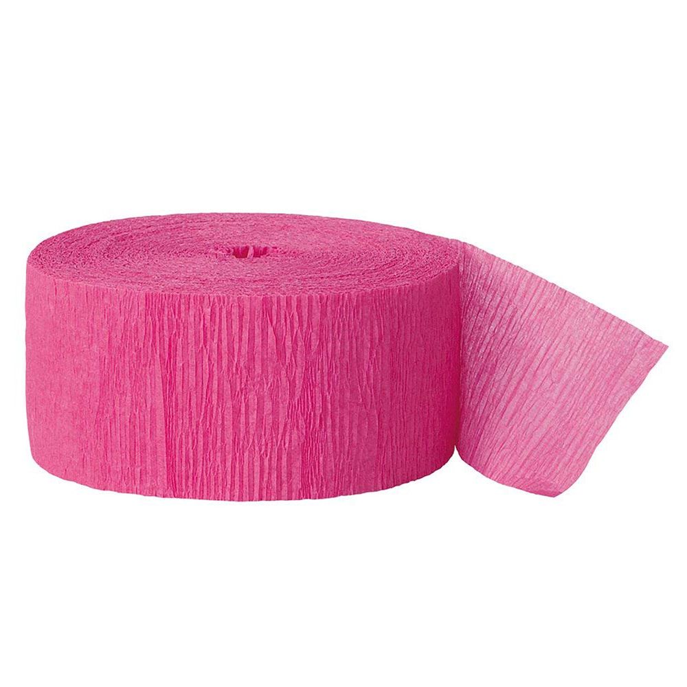 Unique - Bright Pink Crepe Streamer