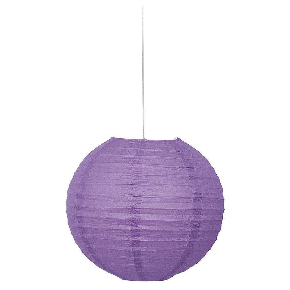 Unique - Round Paper Lantern - Purple