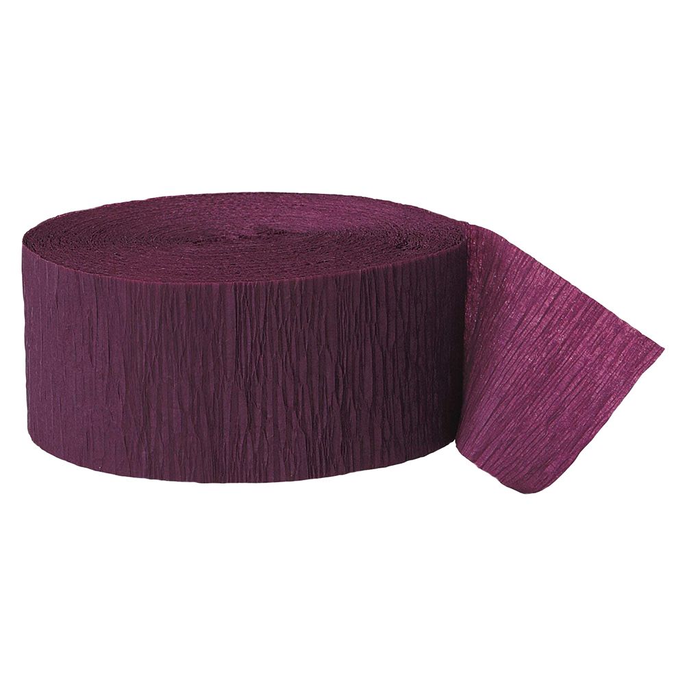 Unique - Crepe Streamer - Burgundy