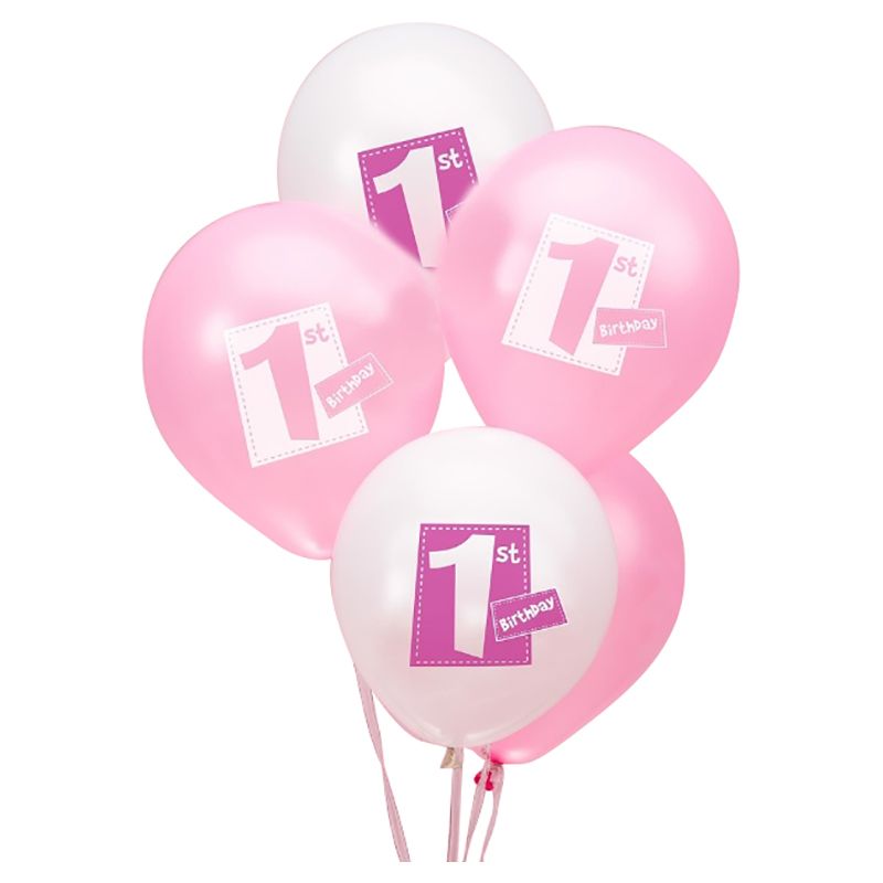 Neviti - 1st Birthday Balloons Pink