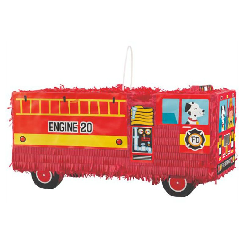 Unique - Red Fire Truck 3D Pinata