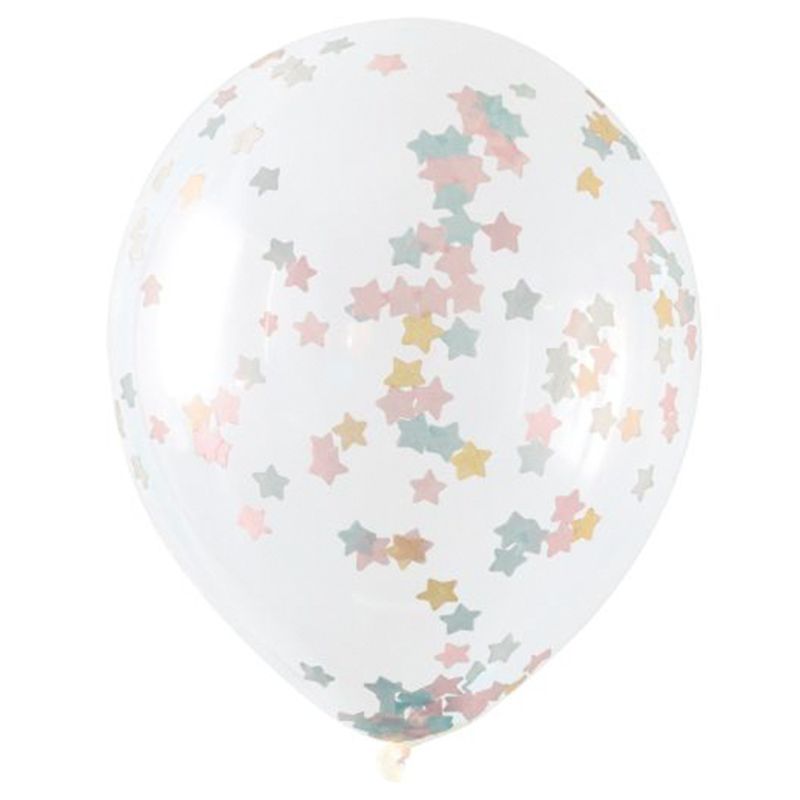 Unique - Twinkle Little Star Confetti Balloons, 5pc