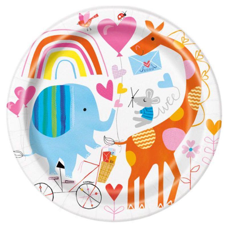 Unique - Zoo 9" Plates, 8pc