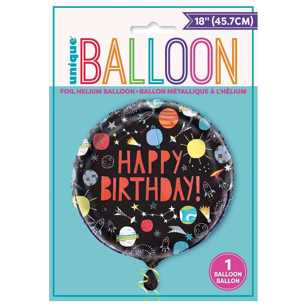 Unique - Outer Space Foil Balloon - 45.7 cm