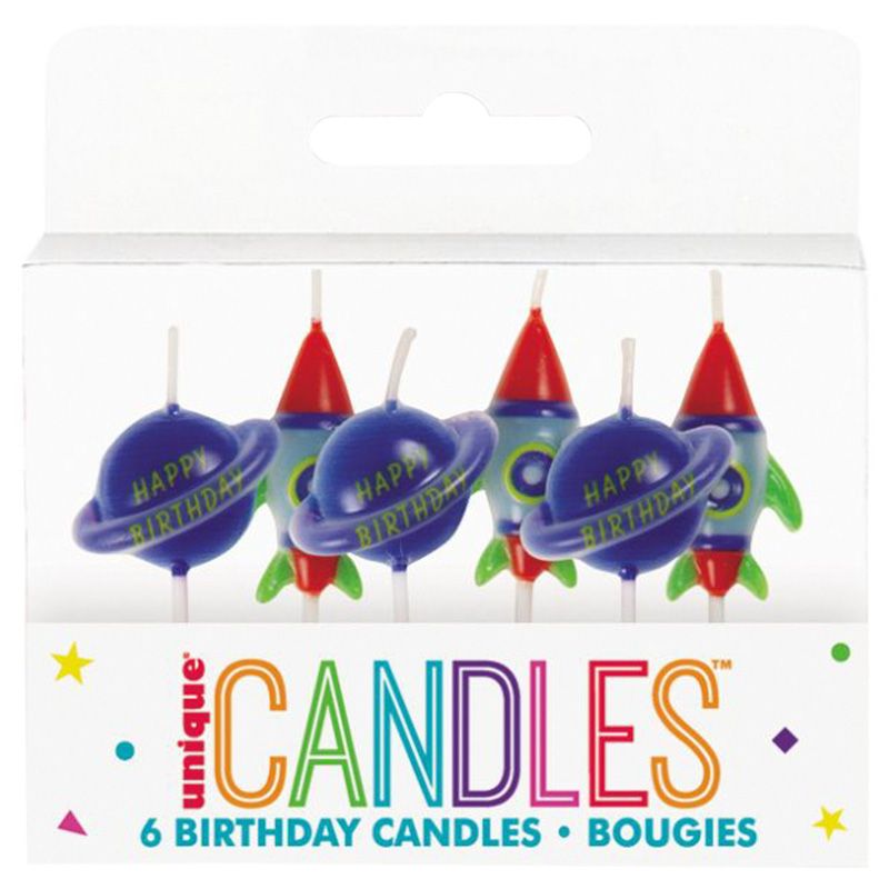 Unique - Outer Space Pick Birthday Candles