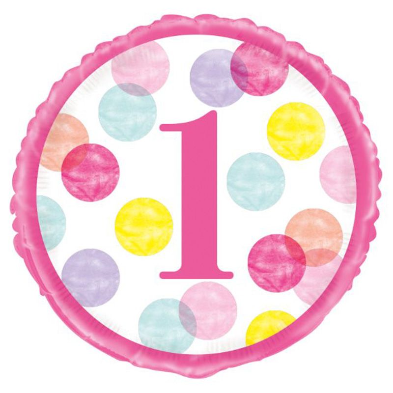 Unique - Pink Dots Foil Balloon