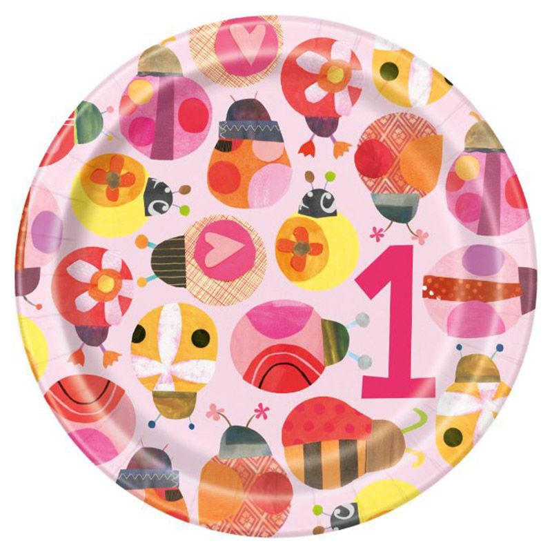 Unique - Ladybug 7" Plates, 8pc