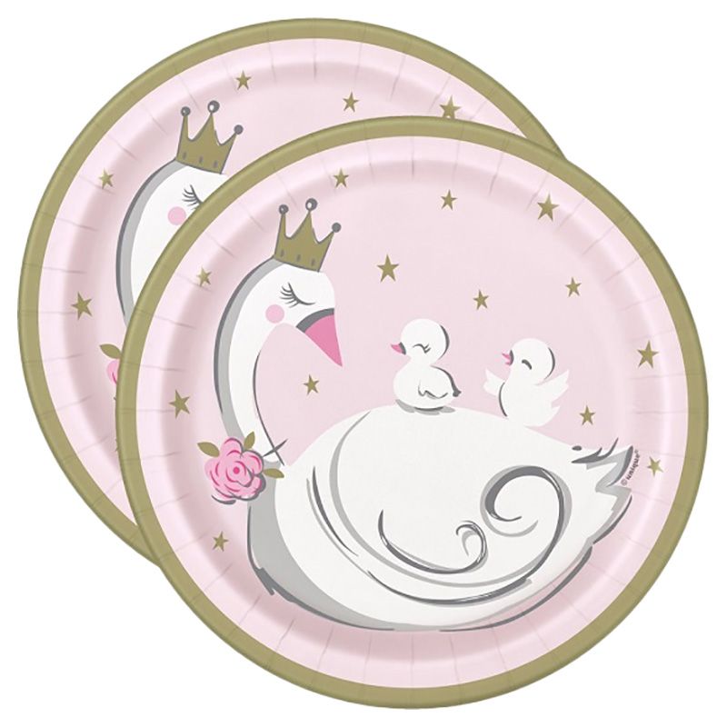 Unique - Swan Birthday Plate - 7-inch