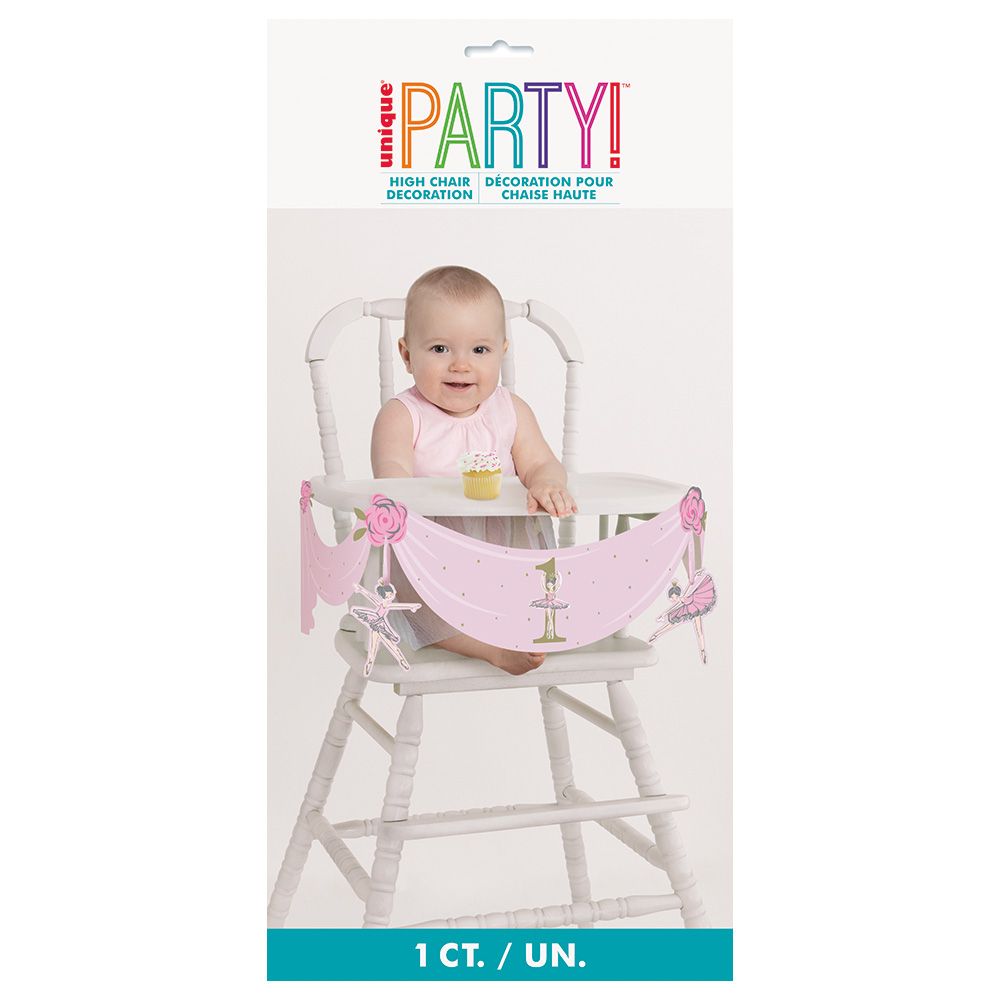 Unique - Ballerina 1st Birthday High Chair Deck Kit