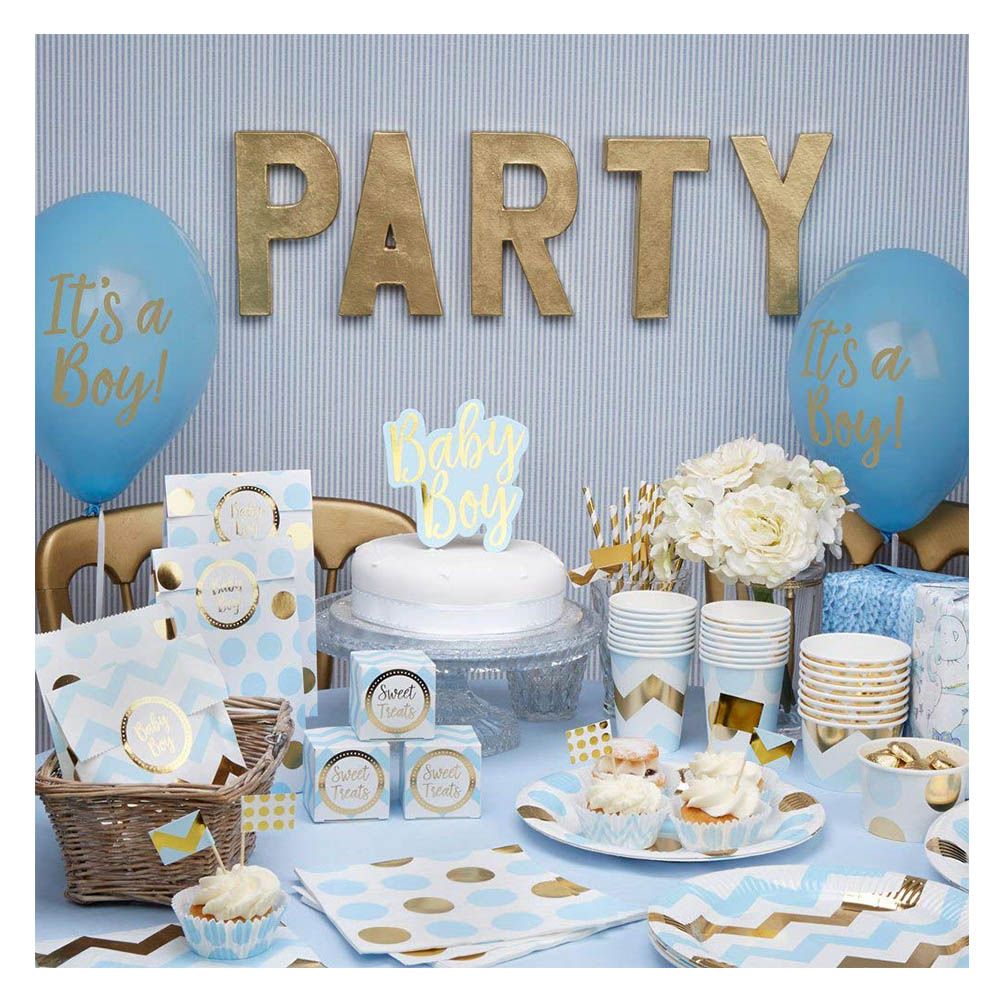 Neviti - Party Cup Chevron 8pcs - Blue & Gold