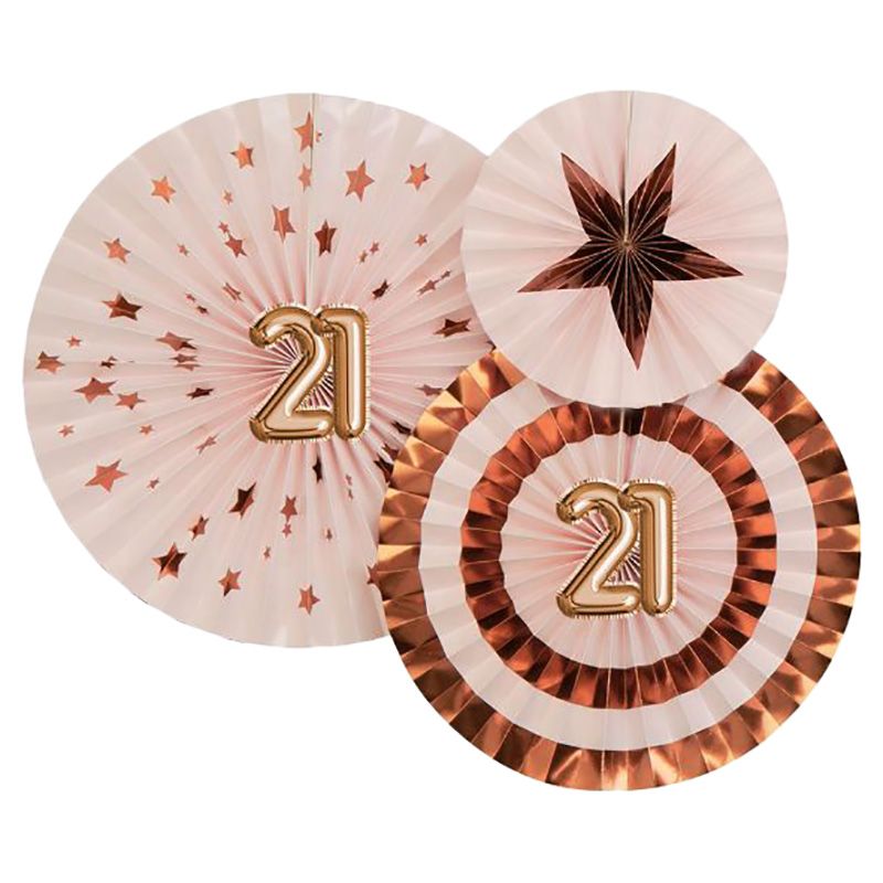 Neviti Glitz & Glamour Pinwheels Pink & Rose Gold 21st Bday