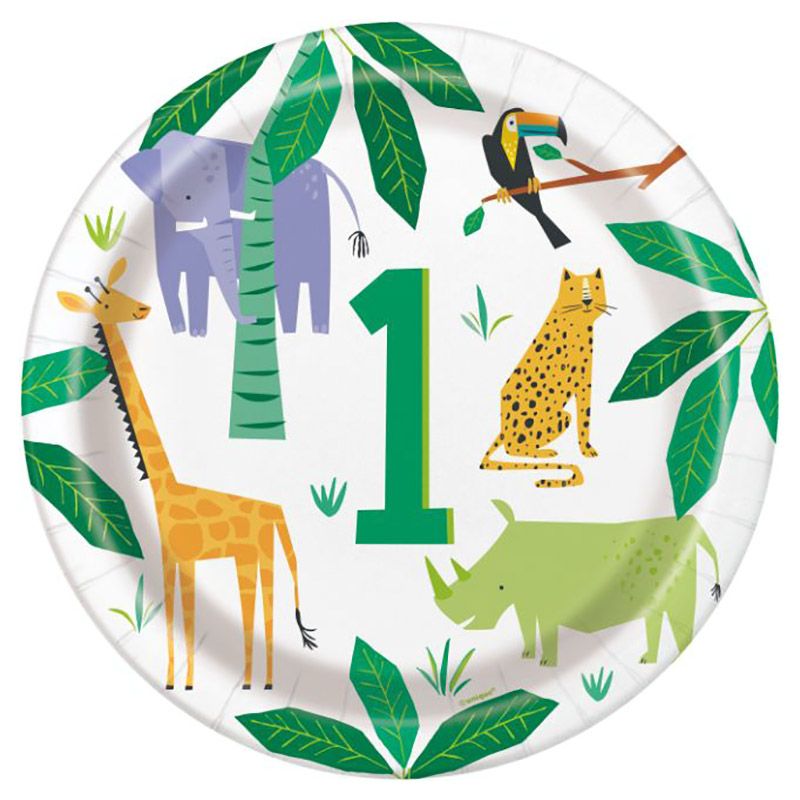 Unique - Animal Safari 1st Bday 9" Plate