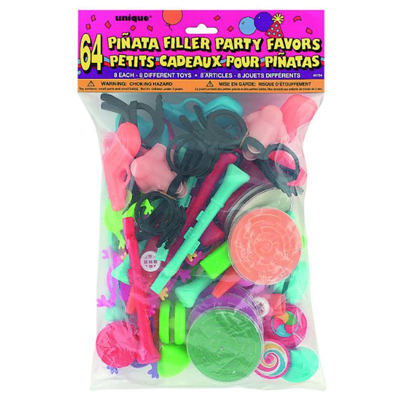 Unique - Pinata Filler Favors 64Pcs-Set