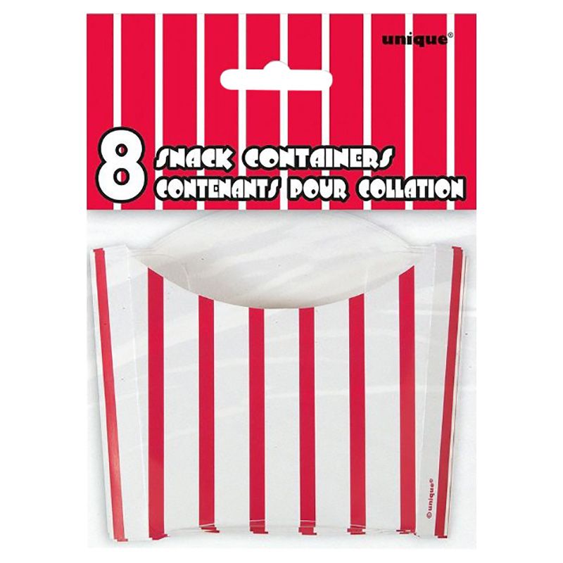 Unique - Red & White Striped Snack Containers