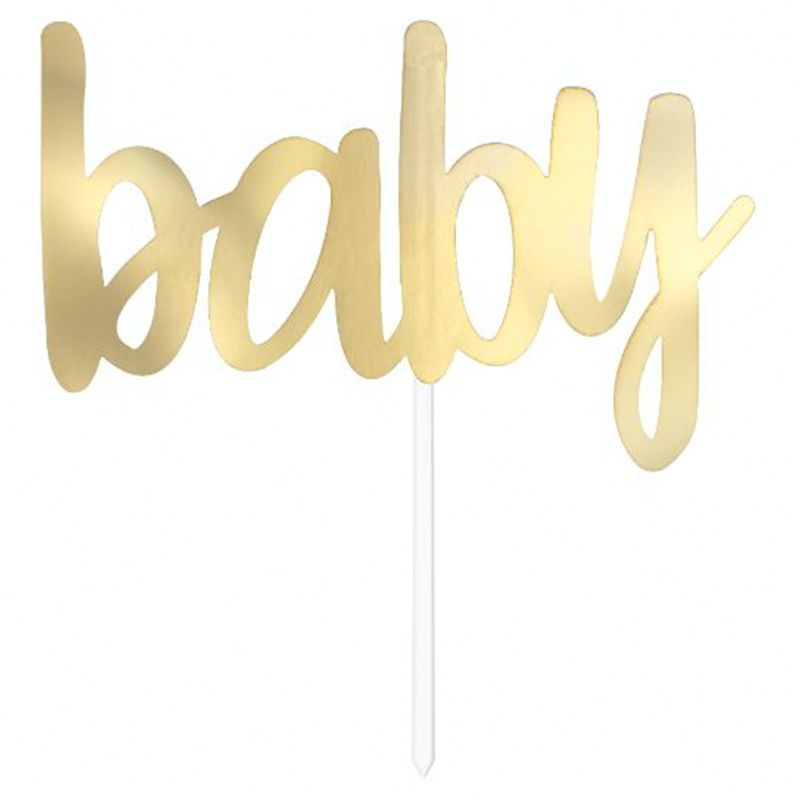 Unique - Gold Baby Cake Topper 6