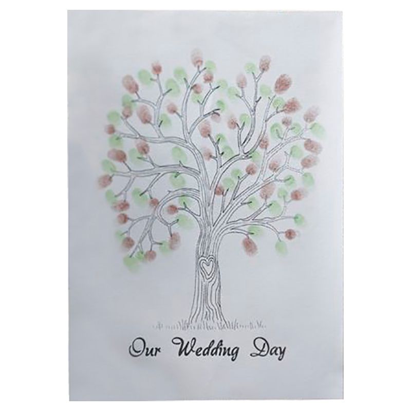 Ginger Ray - Vintage Affair Finger Print Tree Guest Book