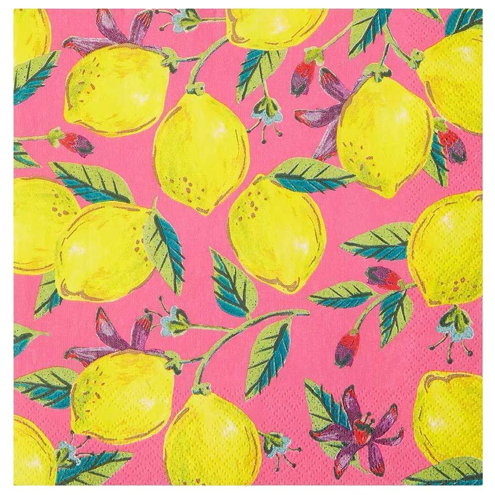 Talking Tables - Boho Pink Lemon Napkin